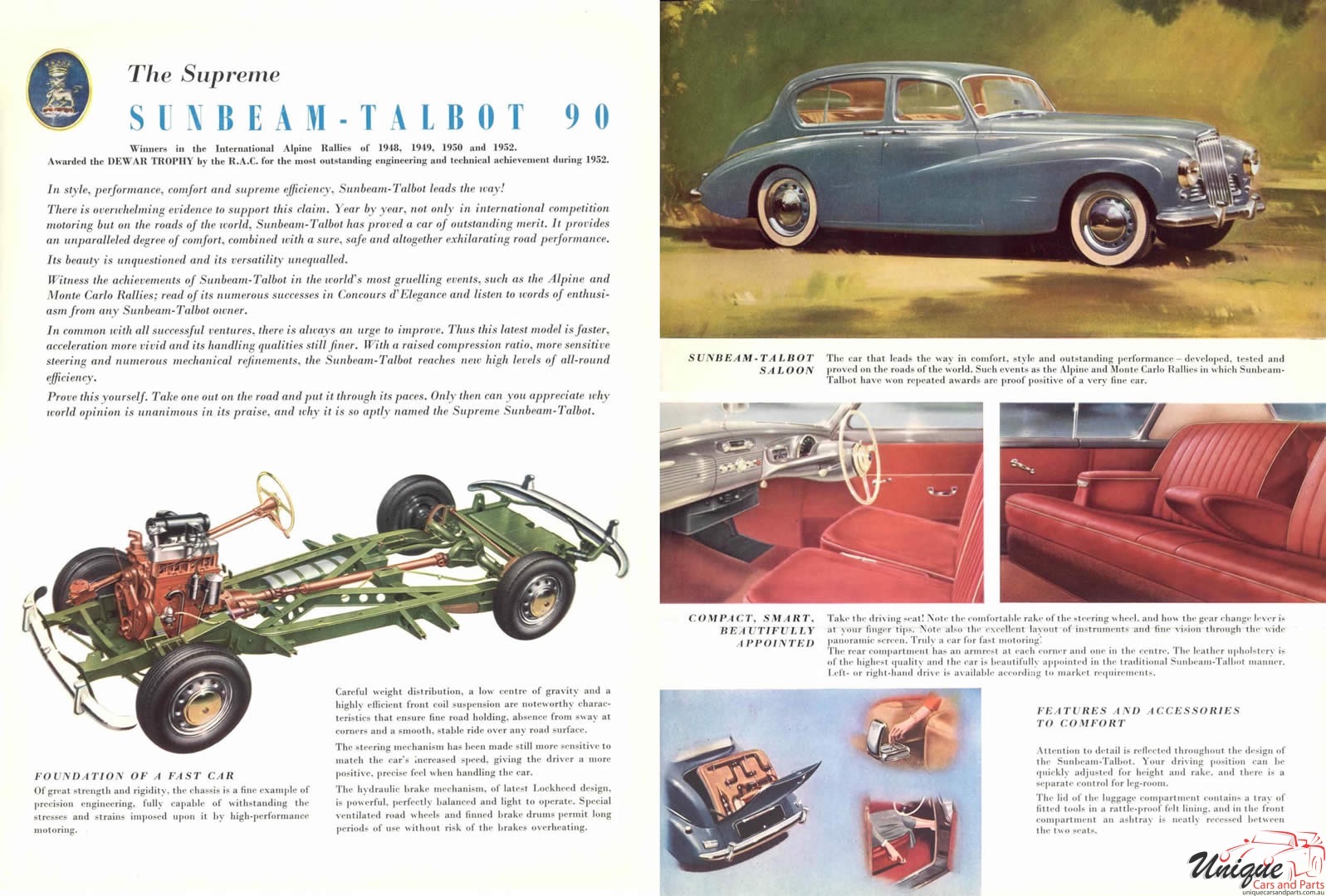 1952 Sunbeam Talbot 90 Mark 2 Brochure Page 3